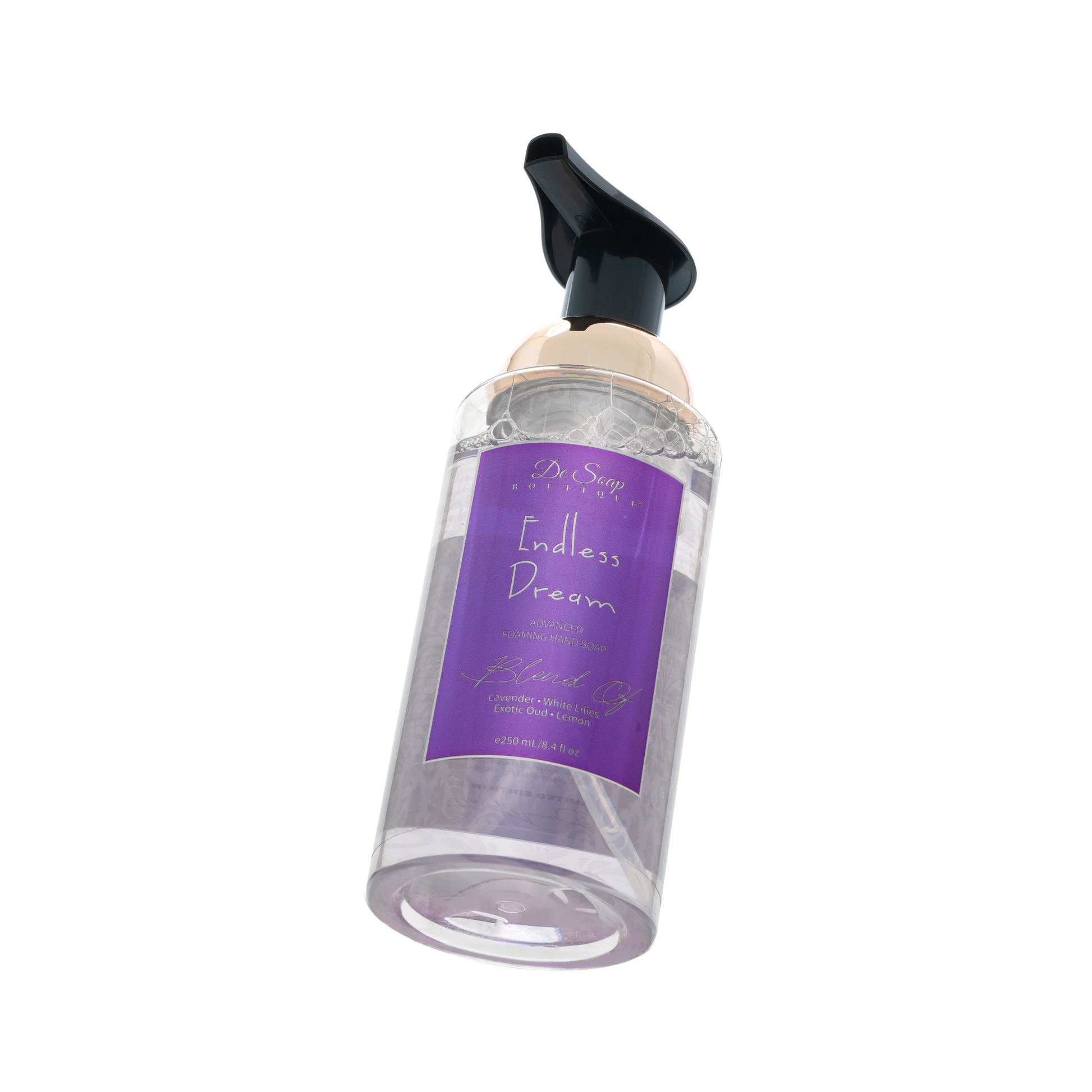 Jabón para manos en espuma Lavanda y lirios blancos De Soap Boutique MX